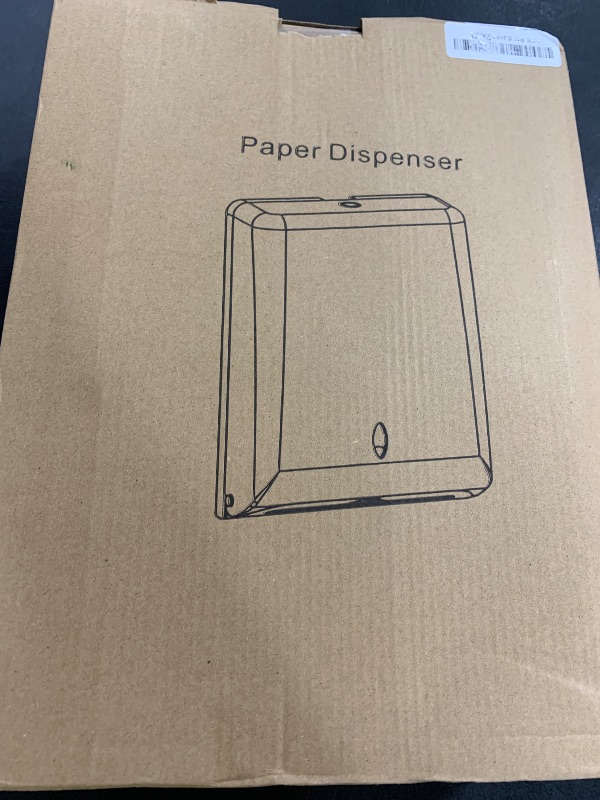 Photo 1 of Commercial Paper Towel Dispenser Wall Mount, Holds 500 Multifold, Trifold, Z Fold, C Fold Hand Towels for Bathroom/Restroom, Office, Shop, or Home (Black)