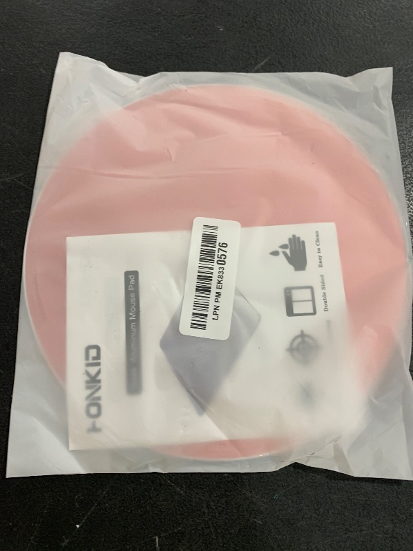 Photo 1 of HONKID Metal Aluminum Mouse Pad, Thin Hard Mousepad, Double Sided Waterproof Fast and Accurate Control Mousepad for Laptop, Computer and PC, Office, 7.87 * 7.87 Round Pink