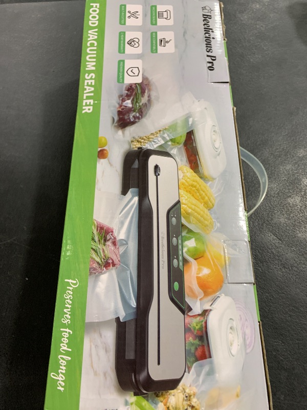 Photo 1 of Automatic Food Vacuum Sealer Machine | Beelicious Pro 80KPa 8-In-1 Food Vacuum Saver with Starter Kits | 15 Bags, Pulse Function, Moist & Dry Mode and External VAC for Jars and Containers