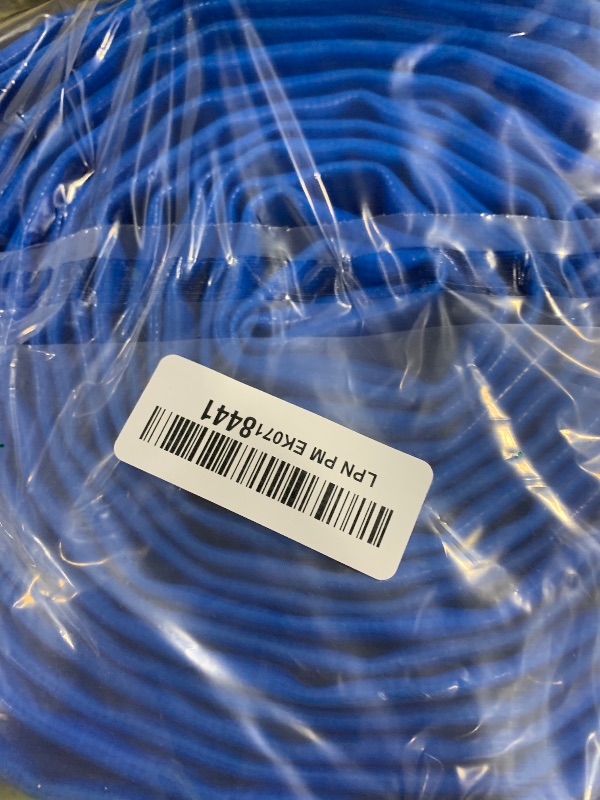 Photo 1 of 1.5 IN x 60FT Pool Backwash Hose Heavy Duty Drain Discharge Double PVC Layflat Hose with 2 Clamps, Weatherproof Burst Resistant for Water Transfer, Sump Pump, Pool Filter, Pool Drain (18.3M, Blue)