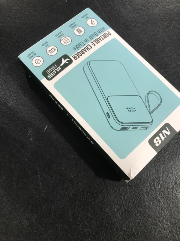 Photo 1 of Portable Charger with Built in Cable, 15000mAh Power Bank, 22.5W Fast Charging, 6 Outputs, Slim Travel Essential Battery Pack with LED Display, Compatible with iPhone 16/15/14/13, Samsung, iPad, etc