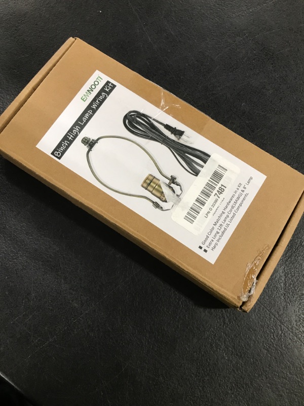 Photo 1 of Lamp Rewire Kit,Make a Lamp or Repair Kit,3-Way Lamp Socket with Matching Cord Lamp Harp Set,Lamp Wiring Kit for Table Floor Lamp,Essential Hardware for DIY Lamp Design or Repair (Antique Brass, 1)