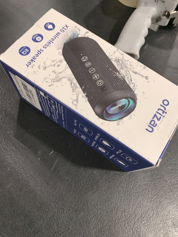 Photo 1 of Ortizan Portable Bluetooth Speaker: IPX7 Waterproof, 24W Loud Sound, Deep Bass, Bluetooth 5.3, LED Lights, Wireless Stereo Pairing, 30H Playtime, for Home/Outdoor/Party/Beach, Birthday Gift (Black)