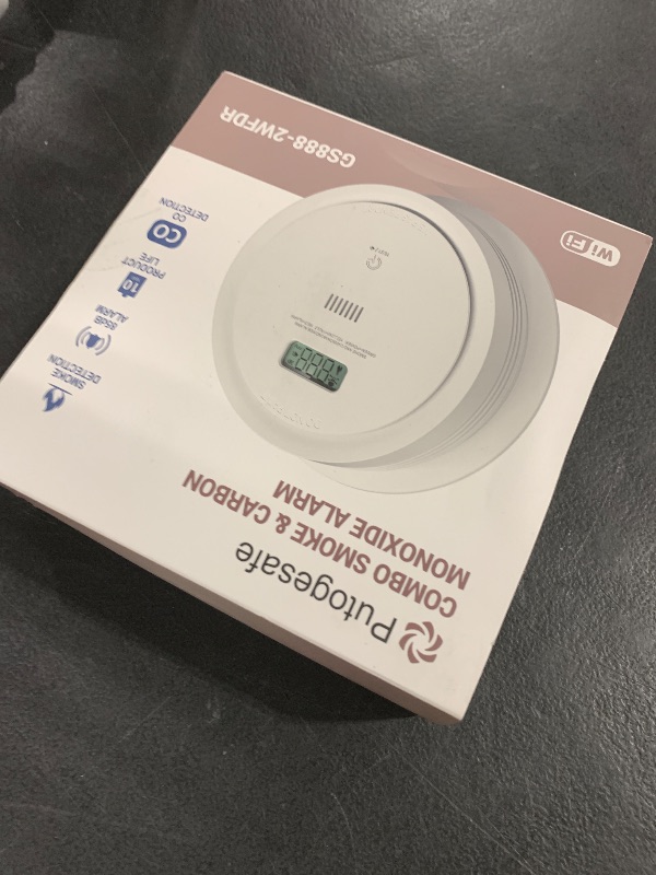 Photo 1 of Wi-Fi  Detector Carbon Monoxide Detector Combo with App Notifications, Smart Smoke and Carbon Monoxide Detector with LCD Display & Replaceable Battery, Compatible with Tuya Smart