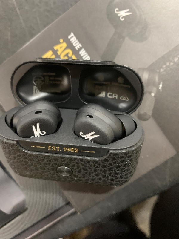Photo 1 of Marshall Motif True Wireless Noise Canceling Headphones, In Ear, Black