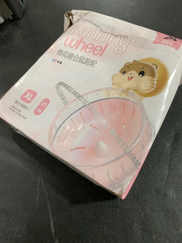 Photo 1 of JOUSONTY 8.3 Inch Silent Hamster Wheel, Pet Small Animals Exercise Running Toys, Large, Pink