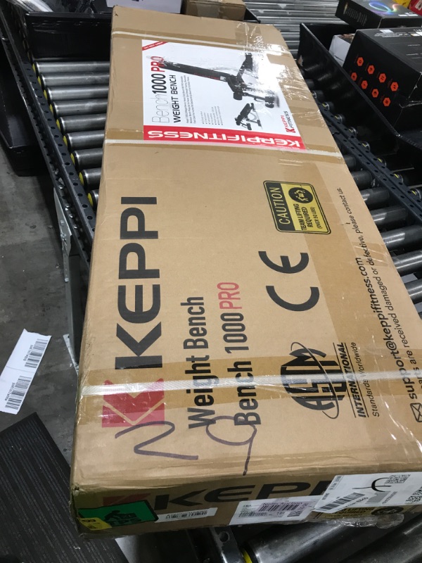Photo 1 of Keppi 1200LB Weight Bench, Heavy Duty Bench1000 PRO Adjustable Workout Bench Press Set for Home Gym Strength Training, Removable Foot Catch for Incline Flat Decline Sit Up Bench for Full Body Fitness