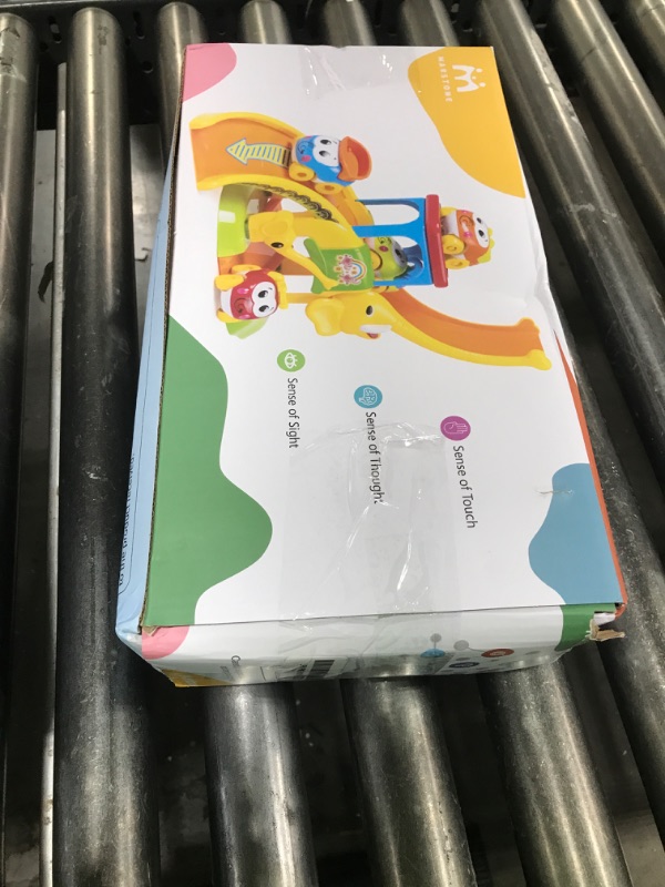 Photo 1 of Marstone Toddler Toys for 1 2 Year Old Boys and Girls Gifts: Educational Elephant Slide with 4 Animal Cars Toys for Baby 12-18 Months, First Birthday Present Learning Push Truck Track Ages 1-2