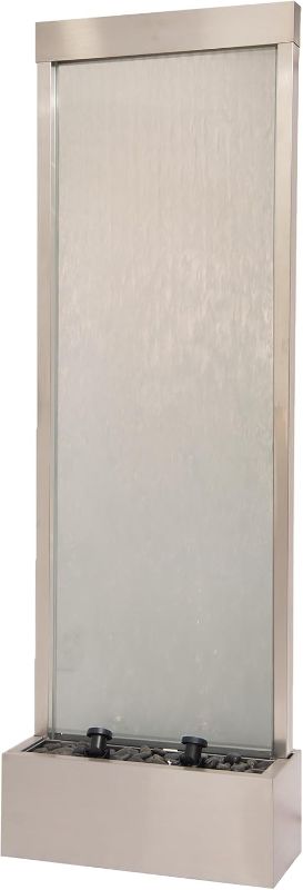Photo 1 of XBrand 72" Steel/Glass Free-Standing Mirror Waterfall Fountain w/Pump, LED Lights and Rocks, Home and Garden Décor
(BOX 1 OF 2)
