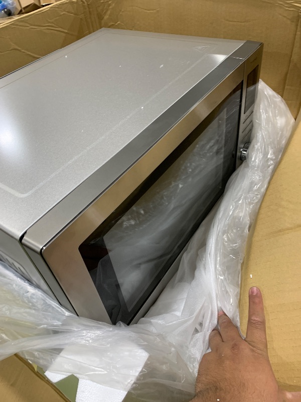 Photo 1 of Panasonic HomeChef 4-in-1 Microwave Oven with Air Fryer, Convection Bake, FlashXpress Broiler, Inverter Microwave Technology, 1000W, 1.2 cu ft with Easy Clean Interior - NN-CD87KS (Stainless Steel)