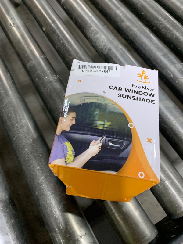 Photo 1 of EcoNour Window Shades for Side Windows (Pack of 2) | Sun Shade for Car Heat and UV Protection | Adjustable Elastic Fabric Baby Car Shade | Rear Side Window Sun Shade Accessories (Large 40"x25")