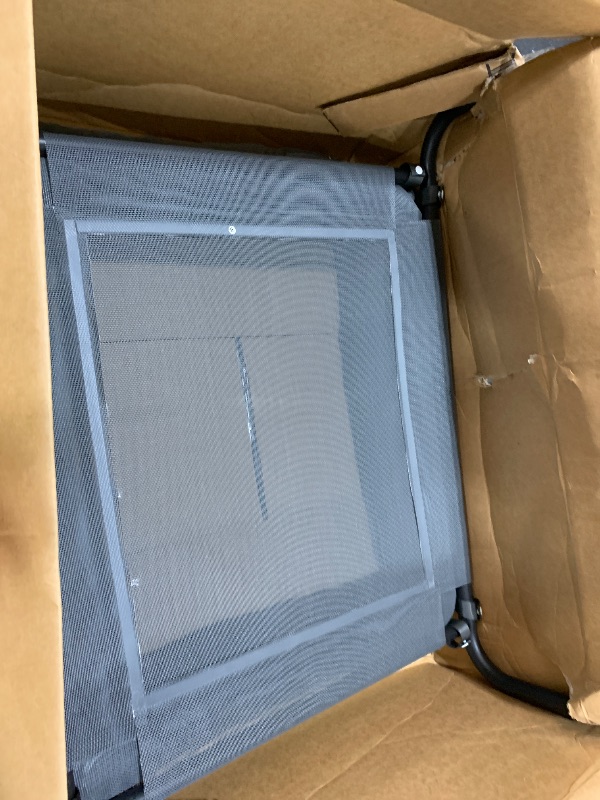 Photo 1 of TJSOULER Cooling Elevated Dog Bed with Pillows,Portable Washable Raised Dog Cot Bed with Chew Proof Mesh and Metal Frame,No-Slip Rubber Feet for Indoor & Outdoor Use,Medium,Deep Grey