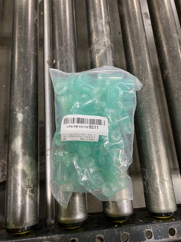 Photo 1 of BEADNOVA Flower Water Tubes 1.6 Inch Plastic Water Tubes for Flowers Floral Vials with Caps for Decoration Arrangement (Green, 60 Pcs)