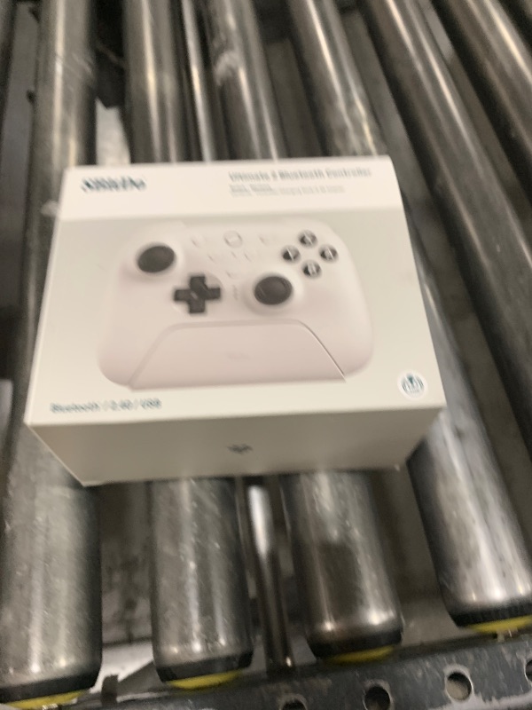 Photo 1 of 8Bitdo Ultimate 2 Bluetooth Controller with TMR Joysticks, Switchable Hall Effect/Tactile Triggers, Vibration, Motion Control, RGB Fire Ring and Back Buttons for Switch/Switch 2 & Windows PC - White