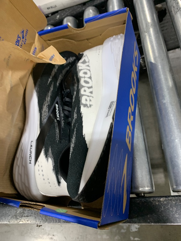 Photo 1 of Brooks Men’s Launch 11 Neutral Running Shoe - Black/White - 11 Wide
