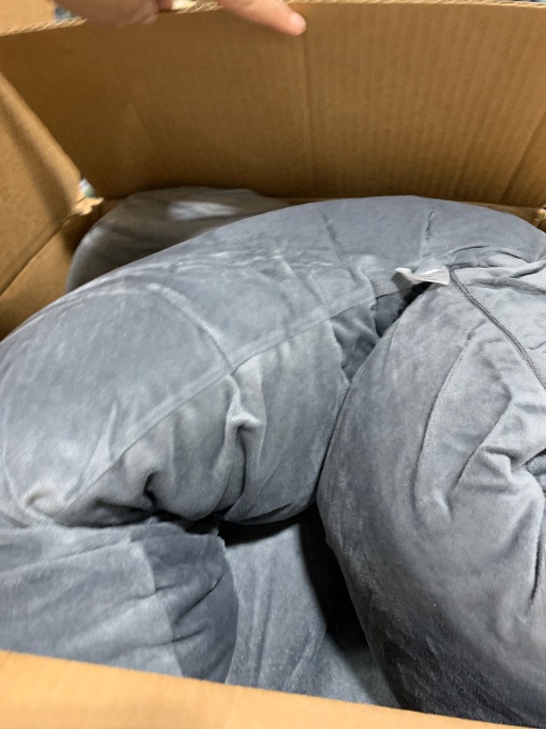 Photo 1 of MOON PINE Pregnancy Pillow, U Shaped Full Body Pillow for Maternity Support, Sleeping Pillow with Cover for Pregnant Women (Dark Grey)