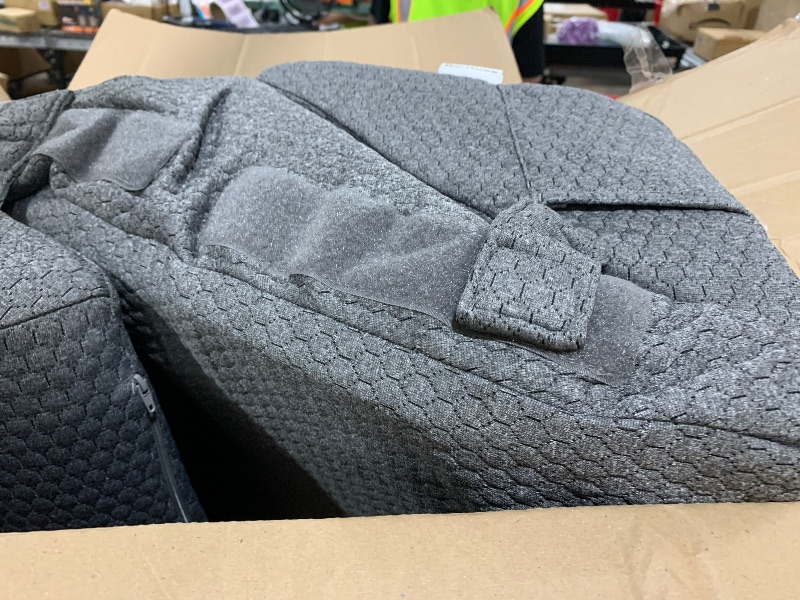 Photo 1 of Wedge Pillow with Extra Bolster, Bed Wedge Pillow for Sleep Apnea, Acid Reflux Relief, Back Pain, After Surgery, 30 Degree Wedge Pillow for Sleeping Foam Wedge Cushion for Headboard