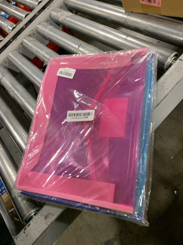 Photo 1 of Plastic Expanding File Folder, Transparent envelopes with Snap Closure, No Dividers, Large Capacity, Assorted Colors, Fit Letter/A4 Size (Mutilcolor 03)