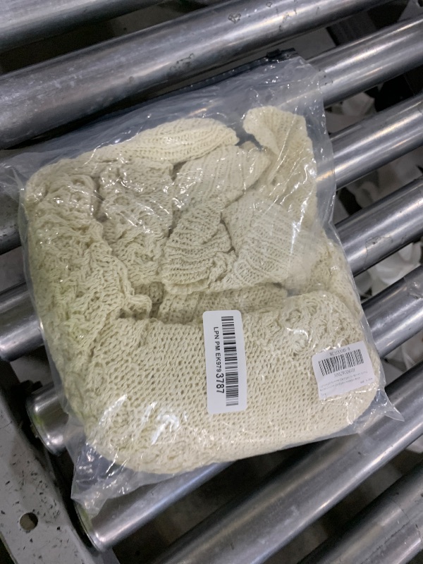 Photo 1 of Lightweight Summer Cardigan for Women Spring Netted Crochet Cardigans Sweaters Beige