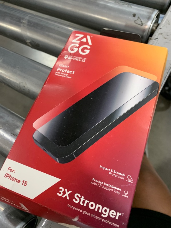 Photo 1 of ZAGG InvisibleShield Glass+ iPhone 15 Screen Protector - 3X Stronger with Reinforced Edges, Scratch & Smudge-Resistant Surface, Easy to Install
