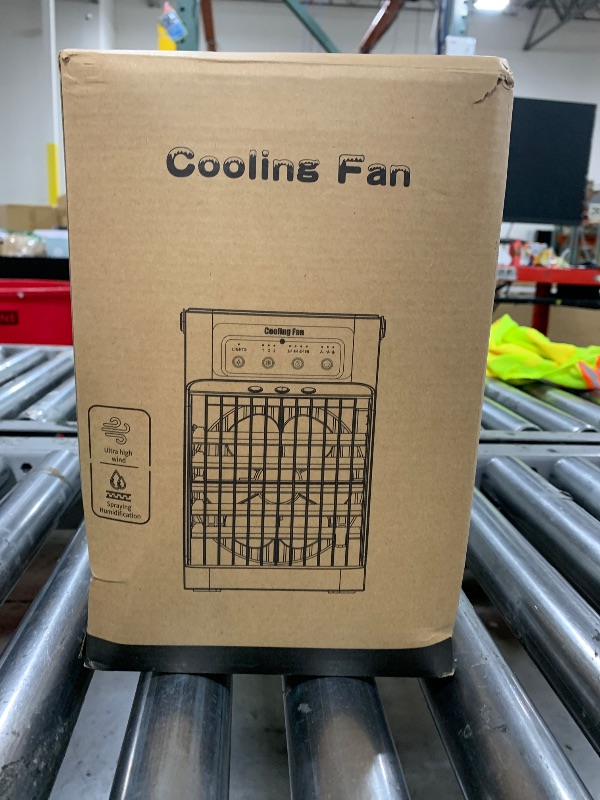 Photo 1 of Portable Air Conditioners for Bedroom, Dual Motor Evaporative Air Cooler with 3 Speeds & 3 Mist, 7 Color Night Light Cooling Fan with 2-8H Timer, 1100ML Personal AC Unit for Office Room