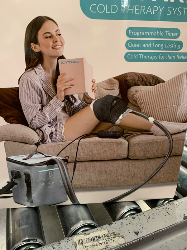 Photo 1 of ICYTHRP Cold Therapy Machine with Programmable Timer, Portable Ice Machine for Knee After Surgery, Knee Replacement Recovery System for Pain Relief w/Compression Pad for Shoulder, Hip and Ankle