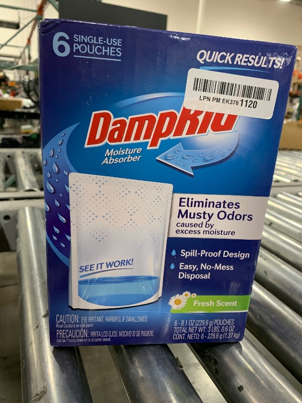 Photo 1 of DampRid Fresh Scent Single-Use Pouch Moisture Absorber, 6-Pack