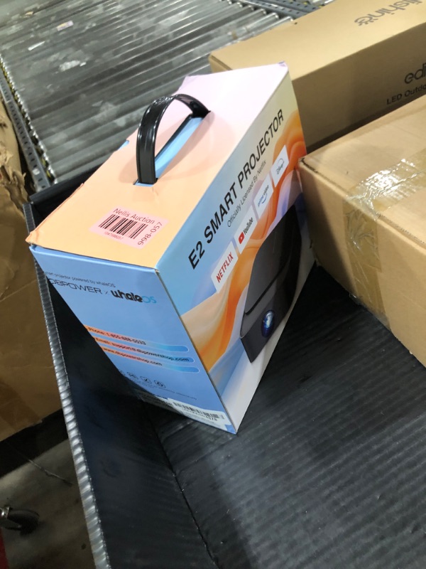 Photo 1 of [2025 Netflix-Official | 386+ Built-in Apps] DBPOWER E2 Smart Projector with WiFi and Bluetooth, Mini Projector 4K Support with Netflix, Youtube, Disney+, Hulu, Max, Crunchyroll w Portable Case