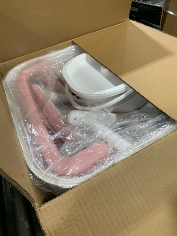 Photo 1 of Bedside Commode Toilet for Elderly, Portable Toilet for Adults with Full-surround Anti-slip, Armrests, PU Leather Seat, Double Layer Odor Sealed, Supports Up to 500lbs, Bedside Commode Chair Pink