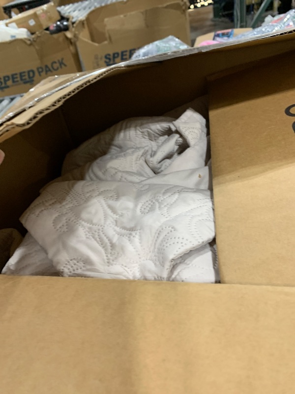 Photo 1 of CozyLux Queen Comforter Set White Seersucker 7 Pieces Bed in a Bag Queen Comforter Set with Sheets, Luxury Soft Bedding Set with Down Alternative Comforter, Sheets, Pillowcases & Shams for All Seasons
