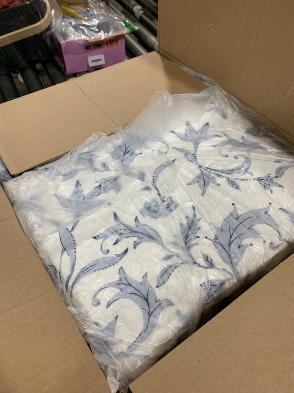 Photo 1 of SOElinens Quilt King Size - Navy/Blue Quilt Set with Matching Shams, Vintage Floral Design Farmhouse Bedding Bedspread, 3 Pieces 100% Cotton Lightweight Coverlet Home Decor for All Season