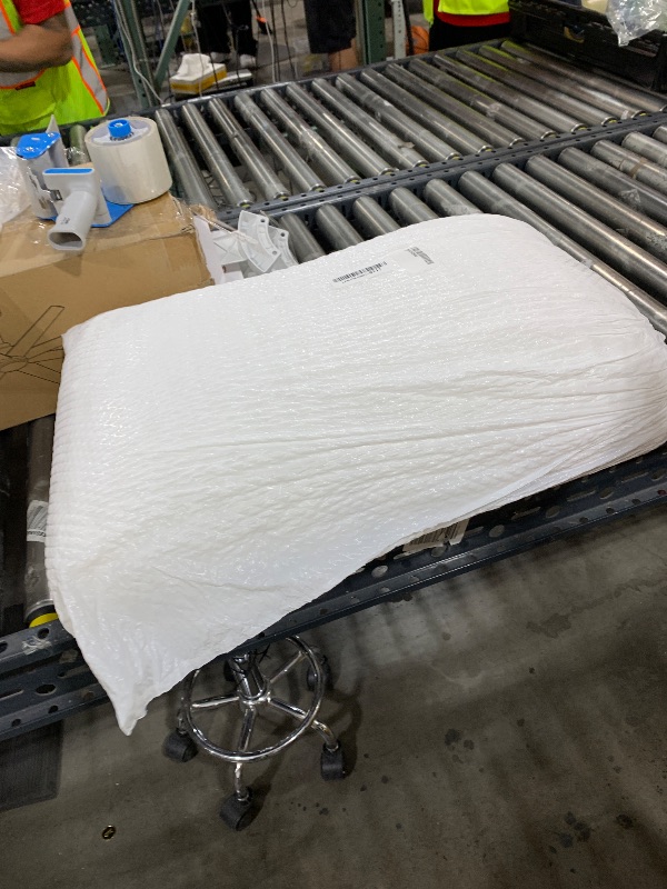 Photo 1 of KUCEY Cooling Side Sleeper Pillow for Neck and Shoulder Pain, Luxury Shredded Memory Foam Curved Bed Pillows for Sleeping Set of 1- Adjustable Queen Size- Washable Cover Crescent White