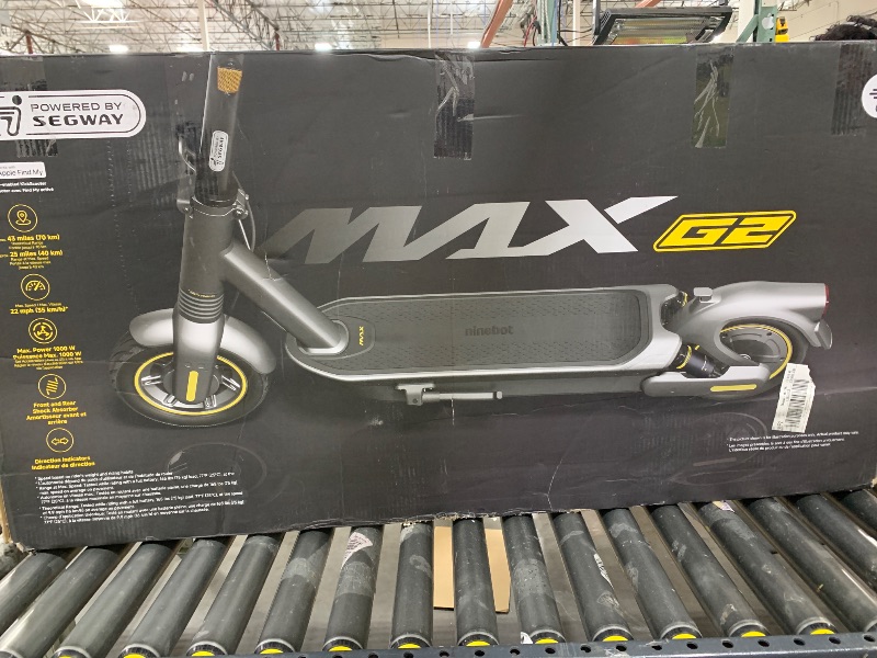 Photo 1 of Segway - Max G2 Electric Kick Scooter Foldable w/ 43 Mile Range and 22 MPH Max Speed - Black