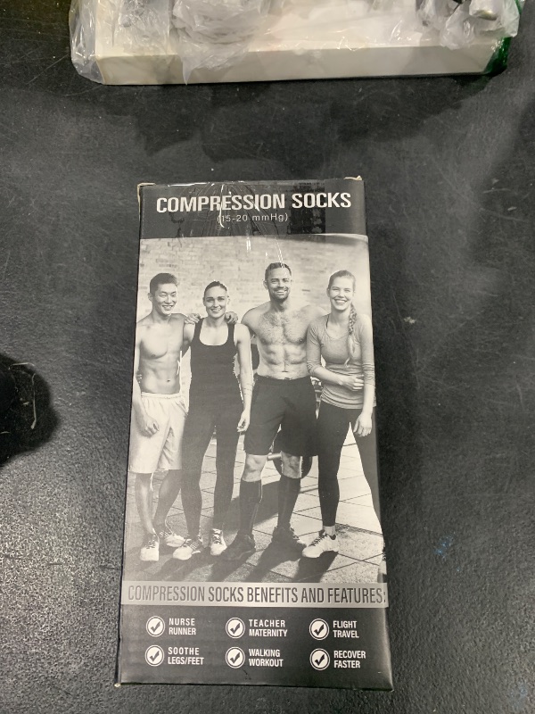 Photo 1 of CHARMKING Compression Socks for Women & Men Circulation (3 Pairs) 15-20 mmHg is Best Athletic for Running, Flight Travel, Support, Cycling, Pregnant - Boost Performance, Durability (L/XL,Black)