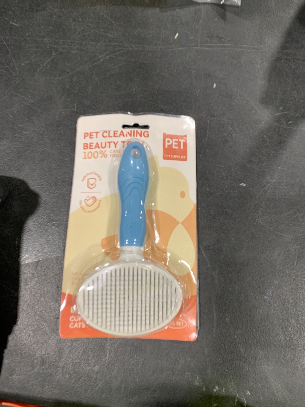 Photo 1 of Cat Self Cleaning Slicker Brush, Pets Skin Friendly Grooming Brushes for Shedding Dogs Cats Hair Easy to Remove Loose Undercoat with Long or Short Hairs Pet Massage Tool All Hair Type - UPGRADED