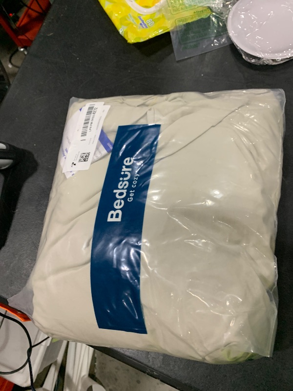 Photo 1 of Bedsure Linen Oversized King Duvet Cover - 3 Pieces Prewashed Extra Soft Bedding Set, Includes 1 Duvet Cover 120x98 Inches with Zipper Closure & 2 Pillow Shams, Comforter Not Included