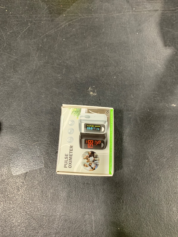 Photo 1 of Fingertip Pulse Oximeter Blood Oxygen Saturation Monitor Pulse Ox, Heart Rate and Fast Spo2 Reading Oxygen Meter with OLED Screen Included Lanyard and 2 X AAA Batteries