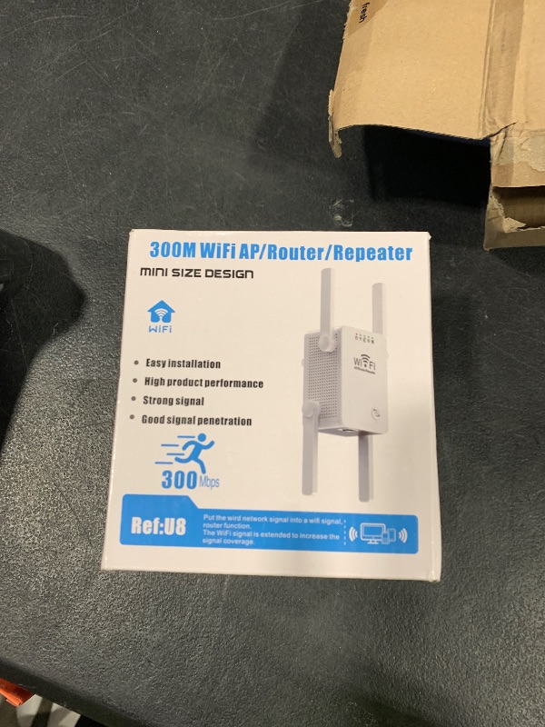 Photo 1 of WiFi Extender Signal Booster for Home, Upgraded WiFi Range Extender Wireless Repeater Internet Amplifier with 4 High Power External Antennas Ethernet Ports for Whole Home WiFi Coverage 112