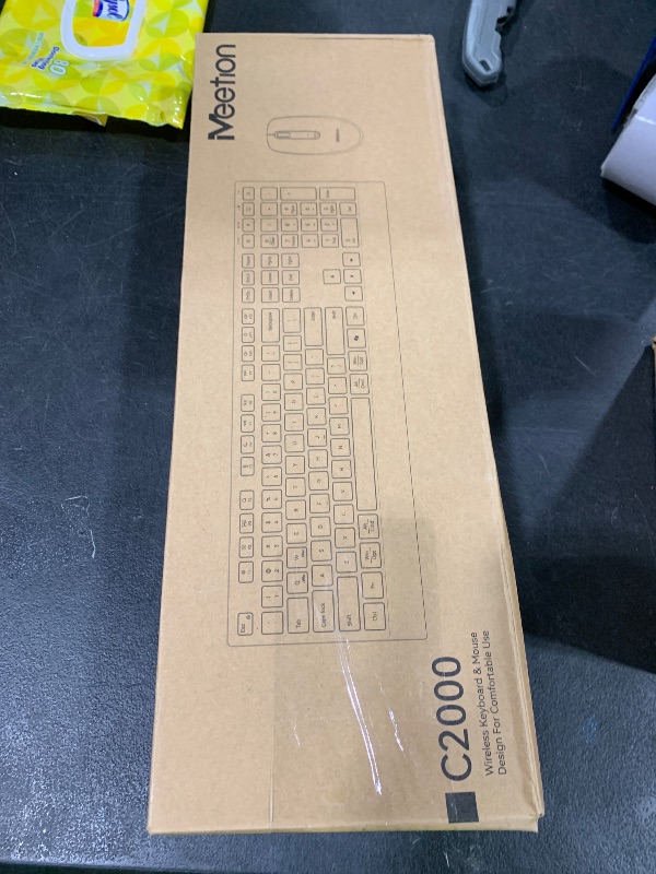 Photo 1 of MEETION Wireless Keyboard and Mouse, 2.4 GHz Wireless/Bluetooth, Multi Device Full Size Slim Rechargeable Keyboard, 3800 DPI Optical Mouse, for Windows/Mac, Laptop Computer Desktop iPad Phone, Pink