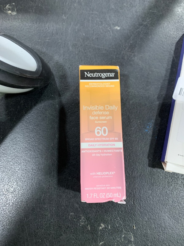 Photo 1 of Neutrogena Invisible Daily Defense Face Sunscreen + Hydrating Serum with Broad Spectrum SPF 60 & Antioxidants to Help Skin Glow, Oil-Free, Fragrance Free, 1.7 fl. oz