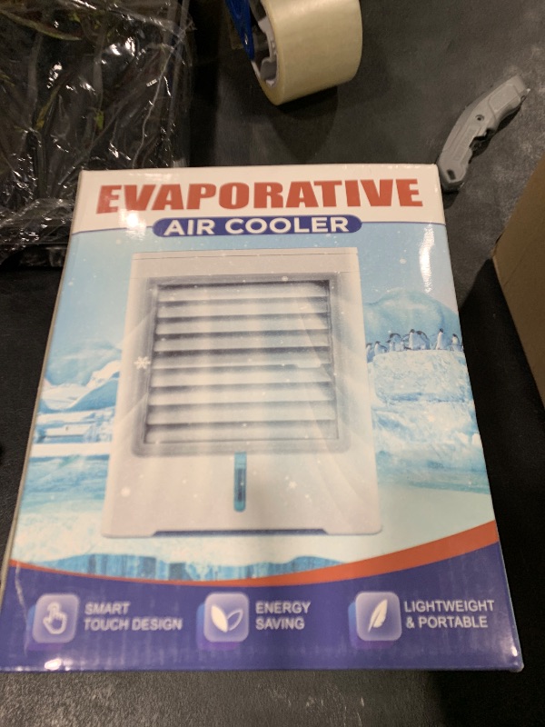 Photo 1 of Portable Air Conditioners Fan, Evaporative Air Cooler, USB Personal Mini Air Conditioner with 3 Wind Speeds & 3 Timers Touch Screen Desktop Cooling Fan for for Home Room Camping Car Office