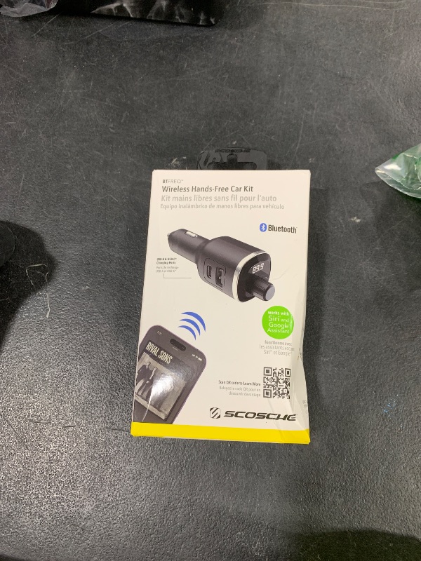 Photo 1 of Scosche BTFM8 Bluetooth FM Transmitter Car, Dual 12W USB-C and USB-A Charging Ports, Fast Type-C Car Charger, Wireless Radio Bluetooth Adapter, Hands-Free Kit for Calls, Siri and Google Assistant