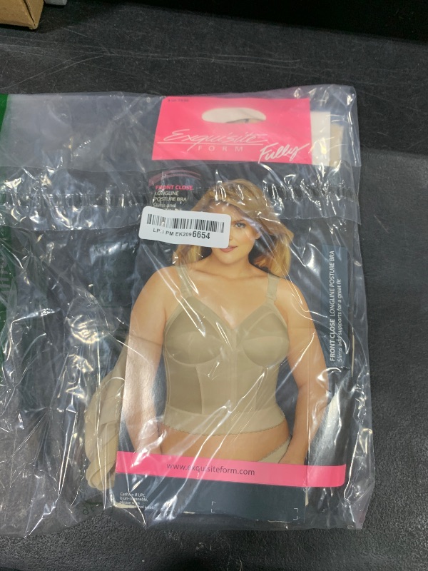 Photo 1 of Exquisite Form Fully Women's Front Close Longline Posture Bra #5107530, Beige, 34B