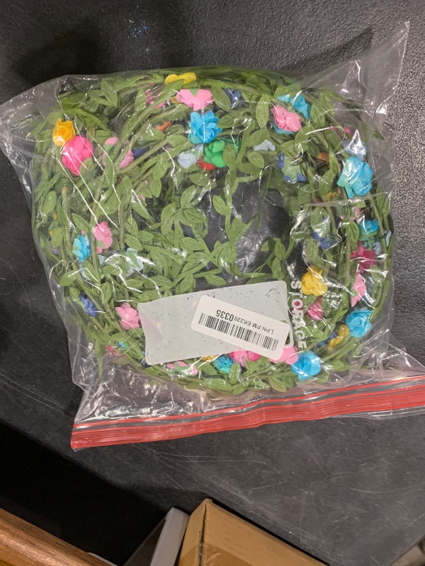 Photo 1 of Awpeye 18PCS Multicolor Flower Crown Floral Wreath Headband Floral Crown Garland Headpiece Wedding Festival Party
