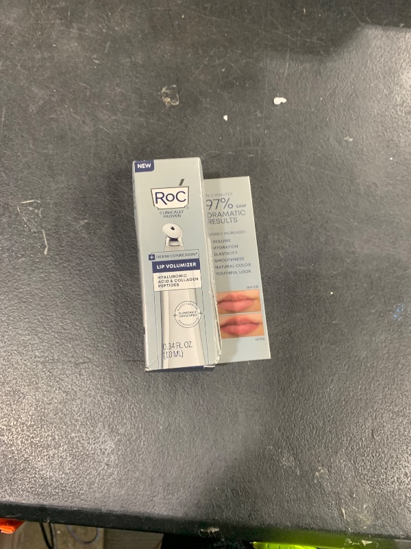 Photo 1 of RoC Derm Correxion Lip Volumizer - Lip Plumper Peptide Treatment + Hyaluronic Acid & Vitamin E with Line Smoothing Eye Packette