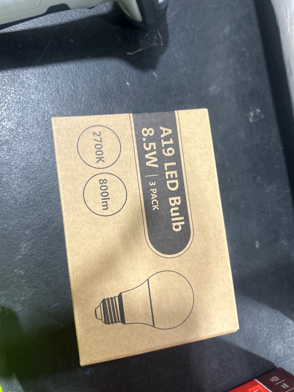 Photo 1 of DEGNJU A19 LED Light Bulbs, 60 Watt Equivalent LED Bulbs, Soft White 2700K, 800 Lumens, E26 Standard Base, Non-Dimmable, 8.5W Warm White LED Bulbs for Bedroom Living Room, 3 Pack
