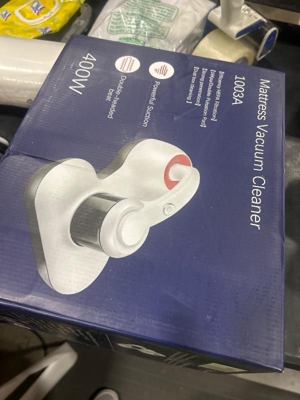 Photo 1 of Mattress Vacuum Cleaner, Handheld UV Bed Vacuum Cleaner 16KPa & 12800 Vibrations Per/Min Upgraded Effectively Clean Up Bed, Pillows, Cloth Sofas, Carpets and Ther Fabric Surfaces