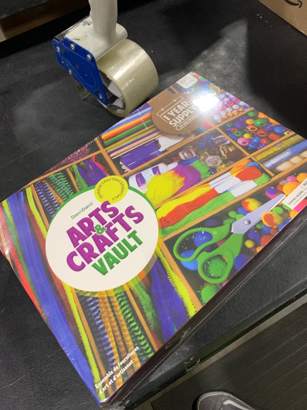 Photo 1 of Dan&Darci Arts and Crafts Vault - Craft Supplies Kit in a Box for Kids Ages 4 5 6 7 8 9 10 11 & 12 Year Old Girls & Boys - Crafting Set Kits - Gift Ideas for Kid Art Activity Gifts