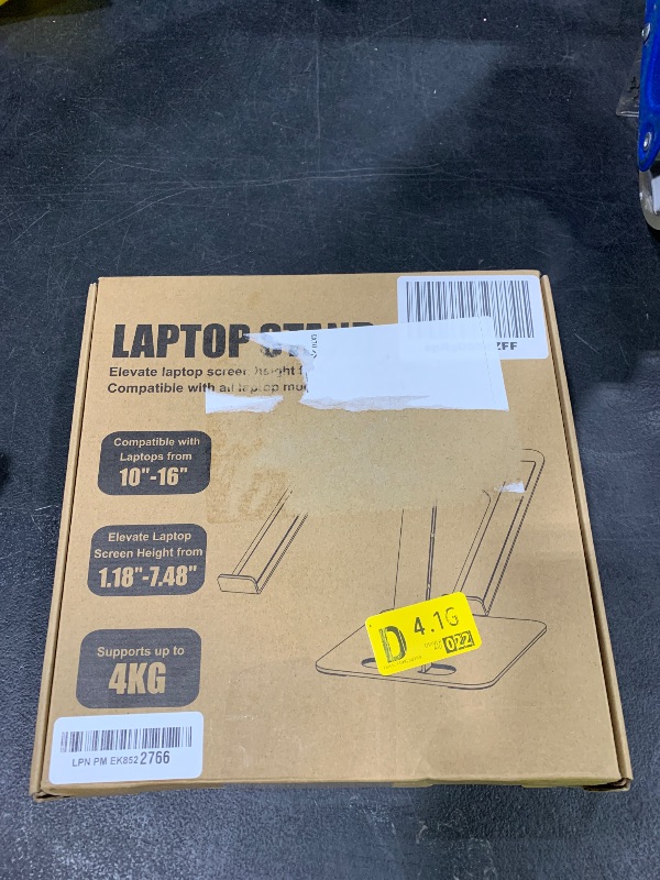 Photo 1 of RIWUCT Foldable Laptop Stand, Height Adjustable Ergonomic Computer Stand for Desk, Aluminum Portable Laptop Riser Holder Mount Compatible with MacBook Pro Air, HP, Dell 10-16"