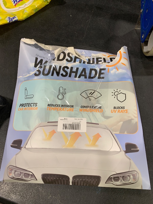 Photo 1 of Custom Windshield Sunshade for 2021 2022 2023 2024 2025 GMC Yukon XL Accessories Front Window Shades Cover for Windshield Sun Visor Screen Protector 210T Reflective Blocks UV Rays Cool Car Accessories